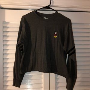 Dark grey Disney Cropped Long-sleeve